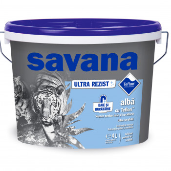 Savana Ultra Rezist Vopsea Ultralavabila Superalba Baie Si Bucatarie Alb 4L
